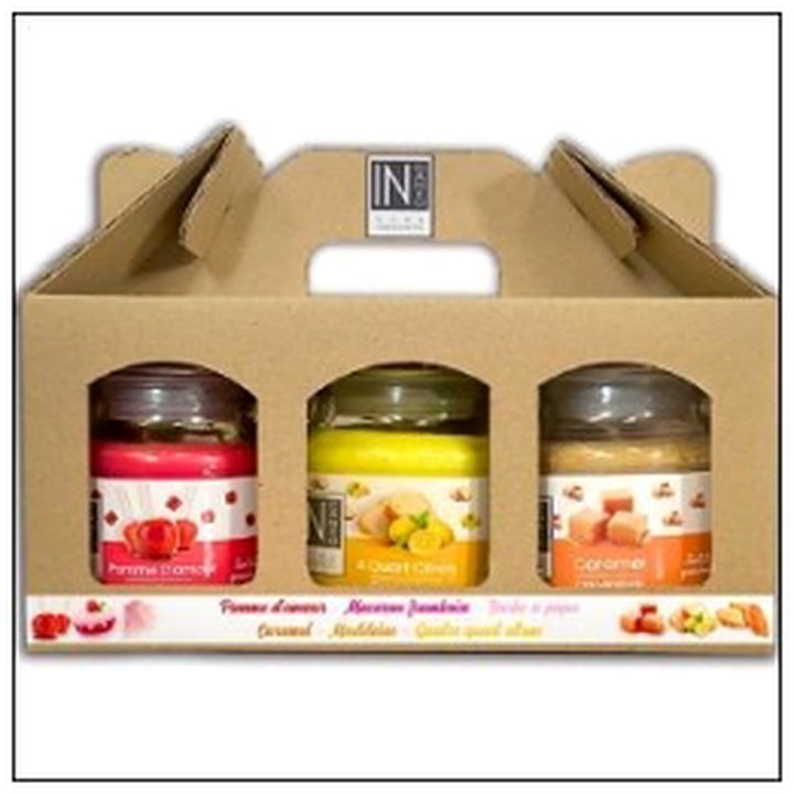 CAT-08674 COFFRET BOUGIES P.AMOUR/C ITRON/CARAMEL 2+1 OFFERTE - Image 1