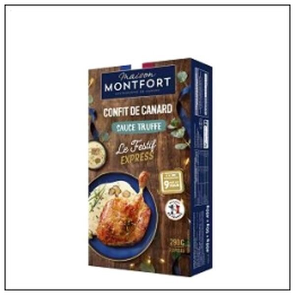 CONFIT CANARD 2 CUISSES S /V SCE TRUFFE 450G MONTFO
