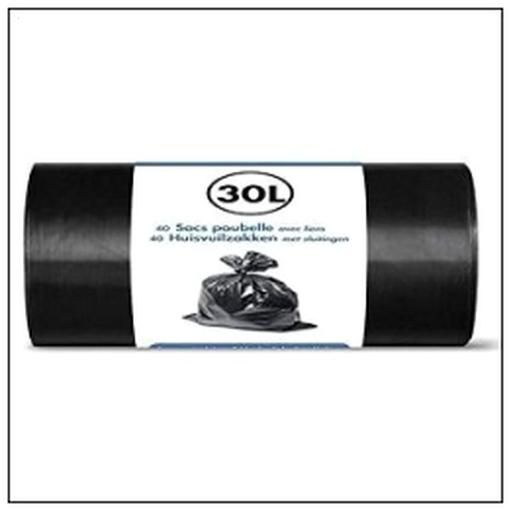 CAT-08719 RLX 40 SACS POUBEL NOIR 30 LITRES * - Image 1
