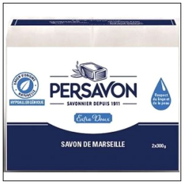 LOT 2 SAVONS DE MARSEIL EXTRA DOUX 300G PERSAVON