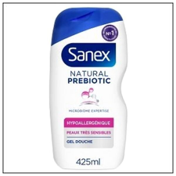 DOUCHE NATURAL PREBIOTIC HYPO ALLERG.425ML SANEX