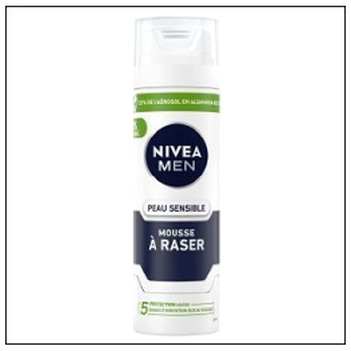 CAT-08816 MOUSSE A RASER PEAUX SENS IBLES 200ML NIVEA MEN - Image 1