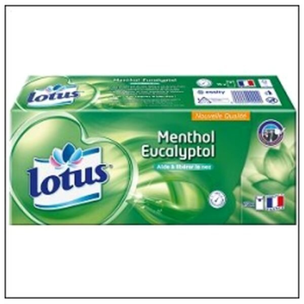 LOT 15 ETUIS 9 MOUCHOIRS MENTHOLE LOTUS