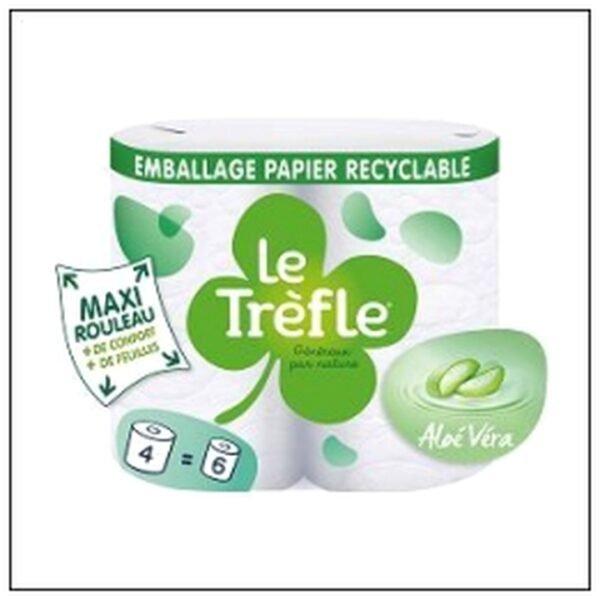 L.4 RLX PAP.TOILETTE ALOE VERA TREFLE 4=6