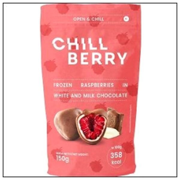 FRAMBOISES GLACEES ENRO CHOC.LAIT 150 CHILL BERRY