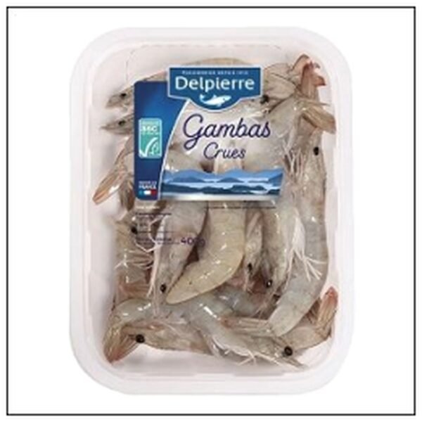 GAMBAS CRUES CALIBRE 30/4 0 400G DELPIERRE