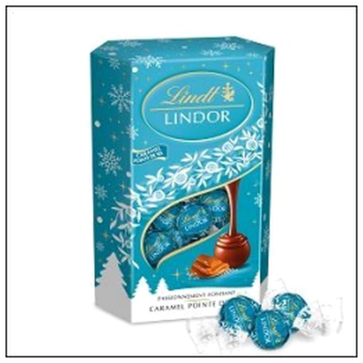 CAT-09017 CORNET CARAMEL POINTE DE SEL LINDOR 200G - Image 1