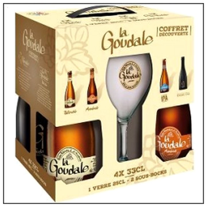CAT-09027 COFF.DECOUVERTE GOUDALE 4 X33CL +1VERRE +2SOUS BOCK - Image 1