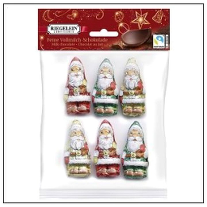 CAT-09047 SACHET PERES NOEL CHOCOLA T LAIT 75G RIEGELIEN - Image 1