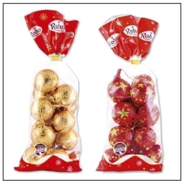 SACHET ATTACHES BOULES AL U ROUGE ET OR 200G